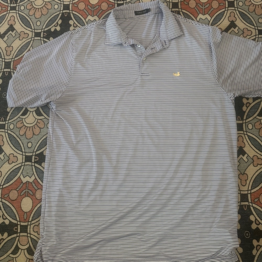 Southern Marsh Men’s Polo Navy & Purple Stripe